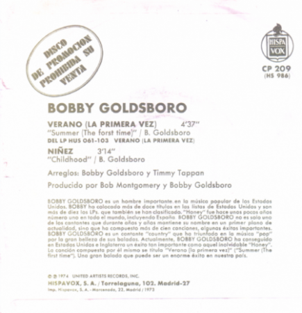 BOBBY GOLDSBORO