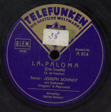 JOSEPH SCHMIDT  -  Not forgotten !