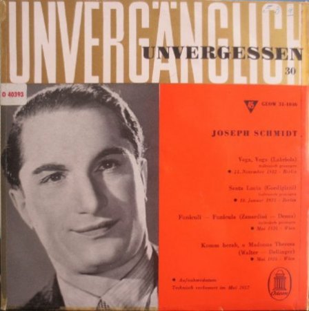JOSEPH SCHMIDT  -  Not forgotten !