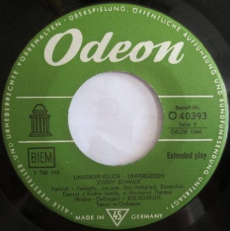 JOSEPH SCHMIDT  -  Not forgotten !