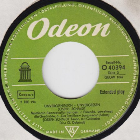 JOSEPH SCHMIDT  -  Not forgotten !