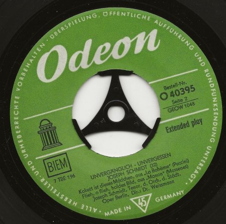 JOSEPH SCHMIDT  -  Not forgotten !