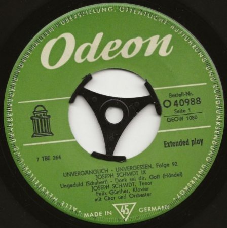 JOSEPH SCHMIDT  -  Not forgotten !