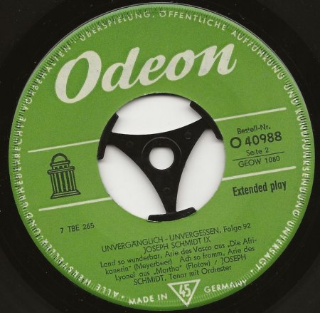 JOSEPH SCHMIDT  -  Not forgotten !