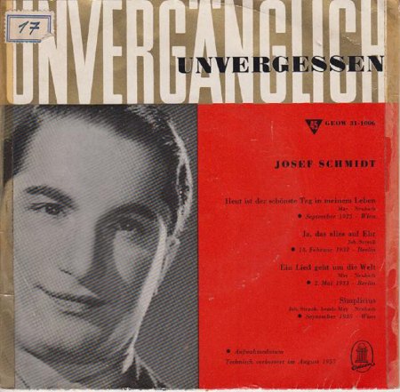 JOSEPH SCHMIDT  -  Not forgotten !