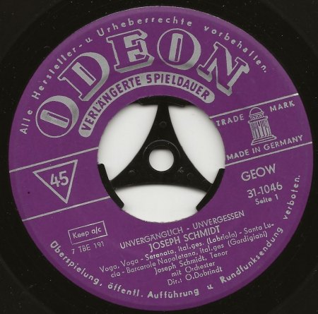 JOSEPH SCHMIDT  -  Not forgotten !