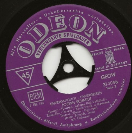 JOSEPH SCHMIDT  -  Not forgotten !