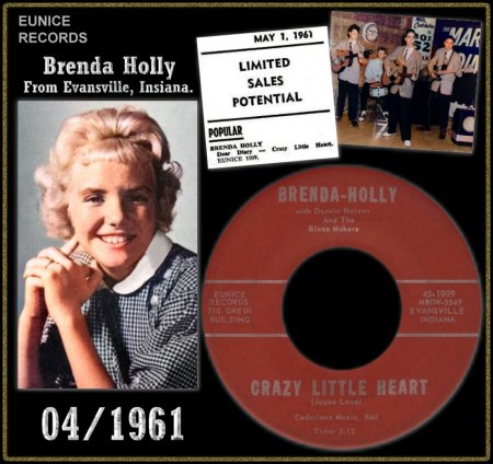 BRENDA HOLLY WITH DARWIN NELSON & THE BLAZE MAKERS - CRAZY LITTLE HEART