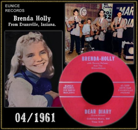 BRENDA HOLLY WITH DARWIN NELSON & THE BLAZE MAKERS - DEAR DIARY