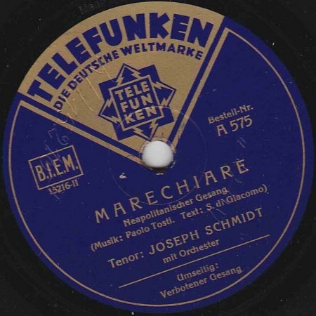 JOSEPH SCHMIDT  -  Not forgotten !
