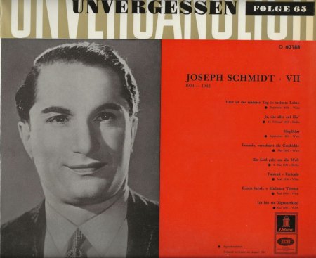 JOSEPH SCHMIDT  -  Not forgotten !