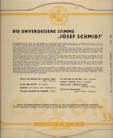 JOSEPH SCHMIDT  -  Not forgotten !