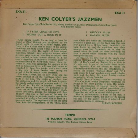 KEN COLYER'S SKIFFLE GROUP