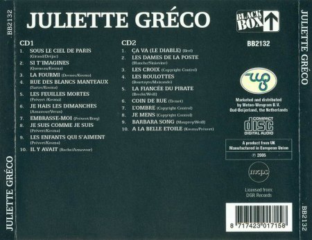 JULIETTE GRECO  (1927 - 2020)