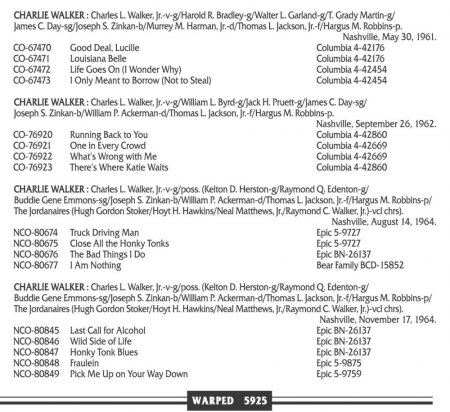 CHARLIE WALKER (Country)