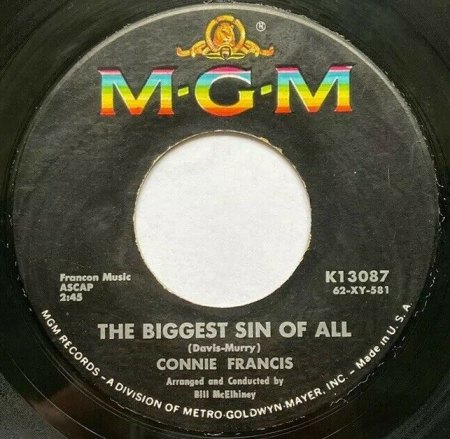 Connie Francis-Bio und die US-Singles