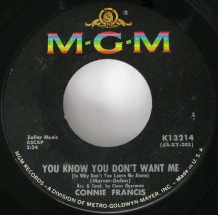 Connie Francis-Bio und die US-Singles