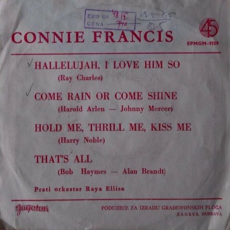 CONNIE FRANCIS EP's
