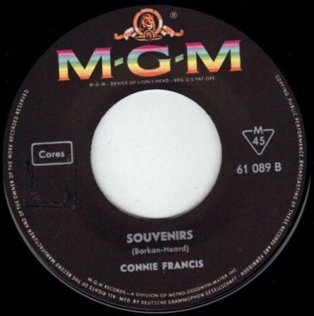 CONNIE FRANCIS - dtsch. Single-Disco