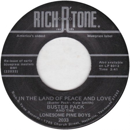 BUSTER PACK AND HIS LONESOME PINE BOYS