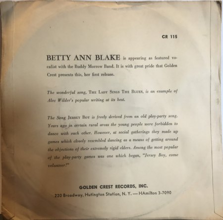 BETTY (ANN) BLAKE