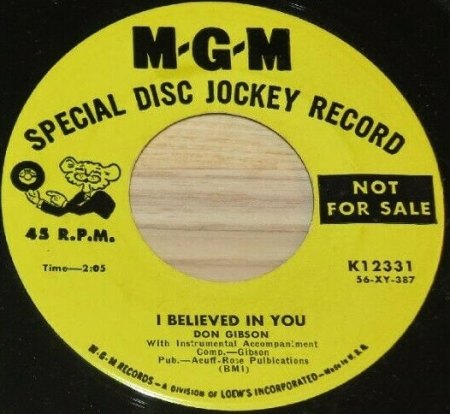 DON GIBSON - Diskographie (+ LP-Scans)