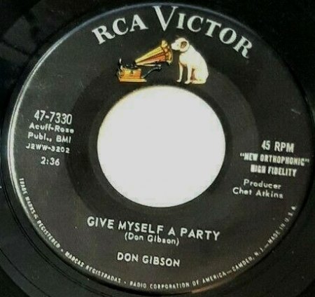 DON GIBSON - Diskographie (+ LP-Scans)