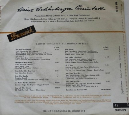 HEINZ SCHÖNBERGER QUINTETT