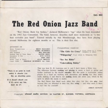 RED ONION JAZZ BAND - Australien