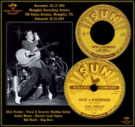 ELVIS PRESLEY - YOU'RE A HEARTBREAKER [SUN MASTER]
