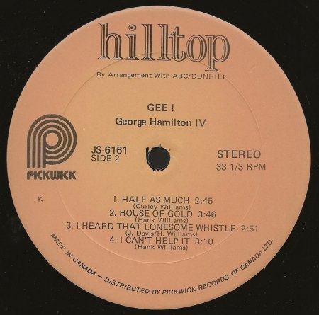 GEORGE HAMILTON IV