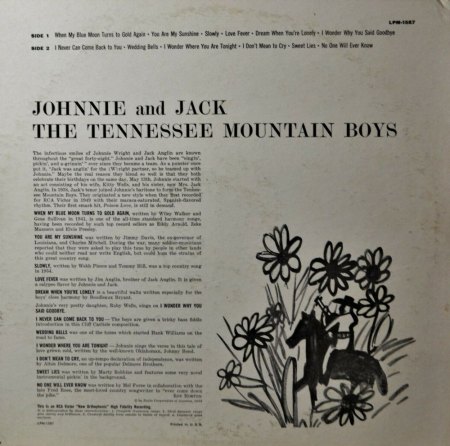 JOHNNIE and JACK, C&W aber auch Rockabilly