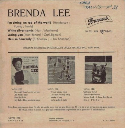 BRENDA LEE   -   spanische EPs