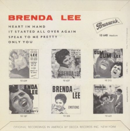 BRENDA LEE - französische EP's