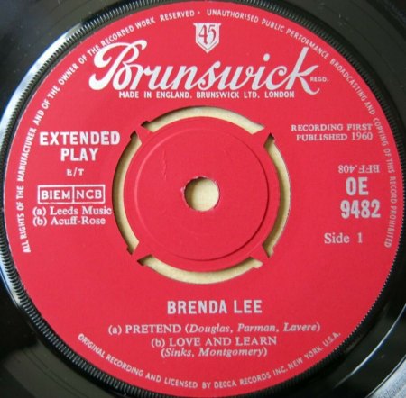 BRENDA LEE   -   englische EPs