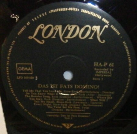 FATS DOMINO - deutsche LP's auf London