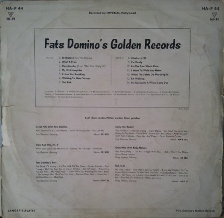 FATS DOMINO - deutsche LP's auf London