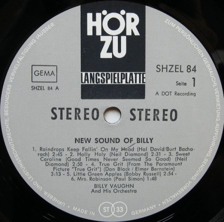 BILLY VAUGHN - LP Covervariationen