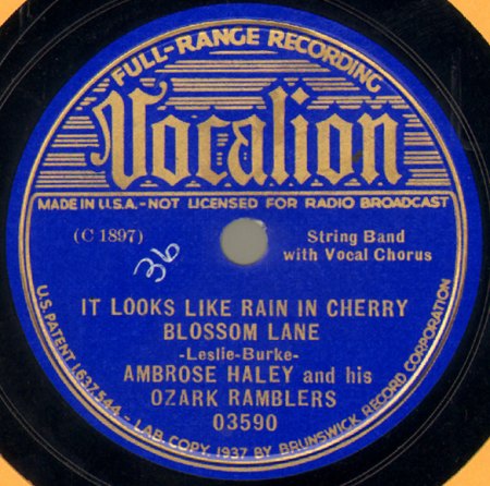 AMBROSE HALEY & his Ozark Ramblers