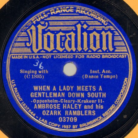 AMBROSE HALEY & his Ozark Ramblers