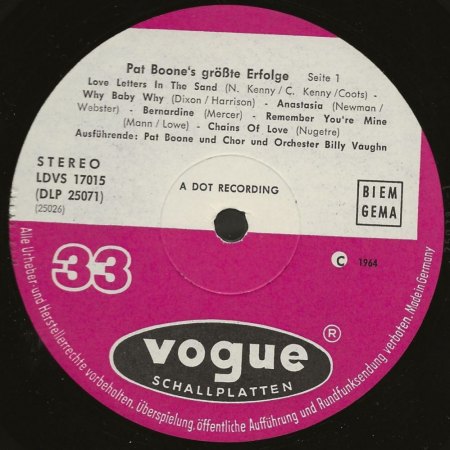 BOONE PAT - SEINE LP´S