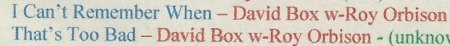 RAY RUSH / DAVID BOX