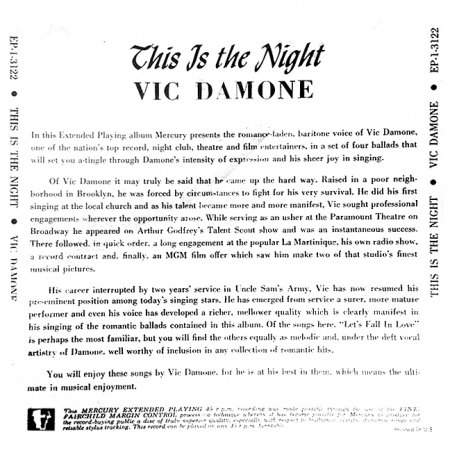 VIC DAMONE - Crooner