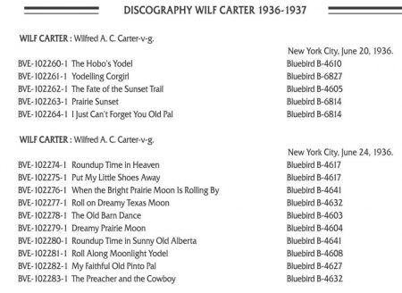 WILF CARTER "Montana Slim"