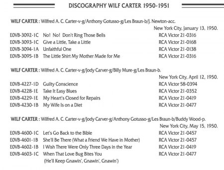 WILF CARTER "Montana Slim"