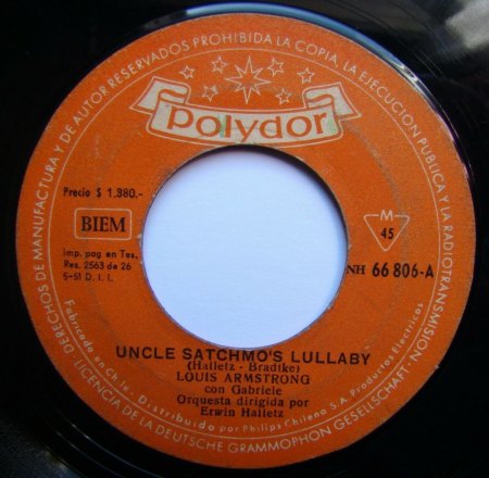 ONKEL Satchmos Lullaby als Ep , Single , Export ! / Louis A