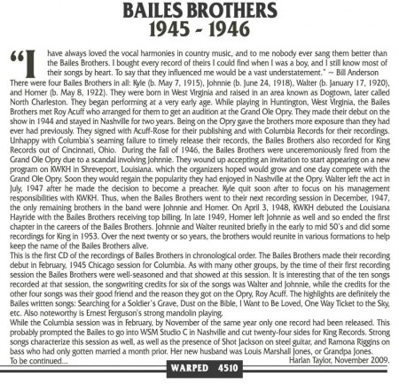 BAILES BROTHERS
