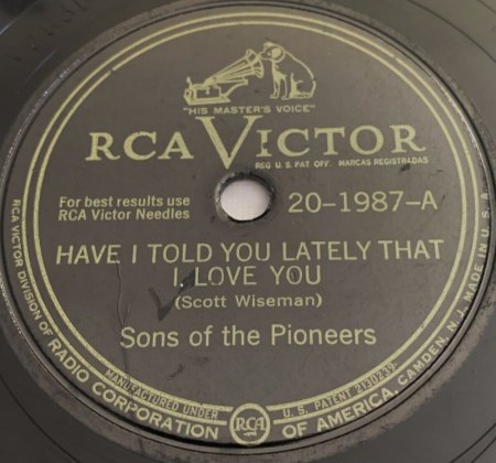 SONS OF THE PIONEERS