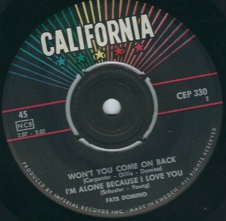 FATS DOMINO - EPs weltweit