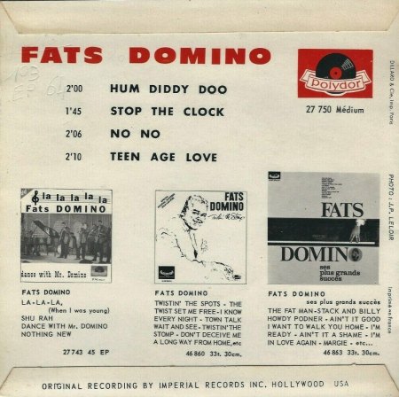 Fats Domino auf Polydor (und London Lateinamerika)